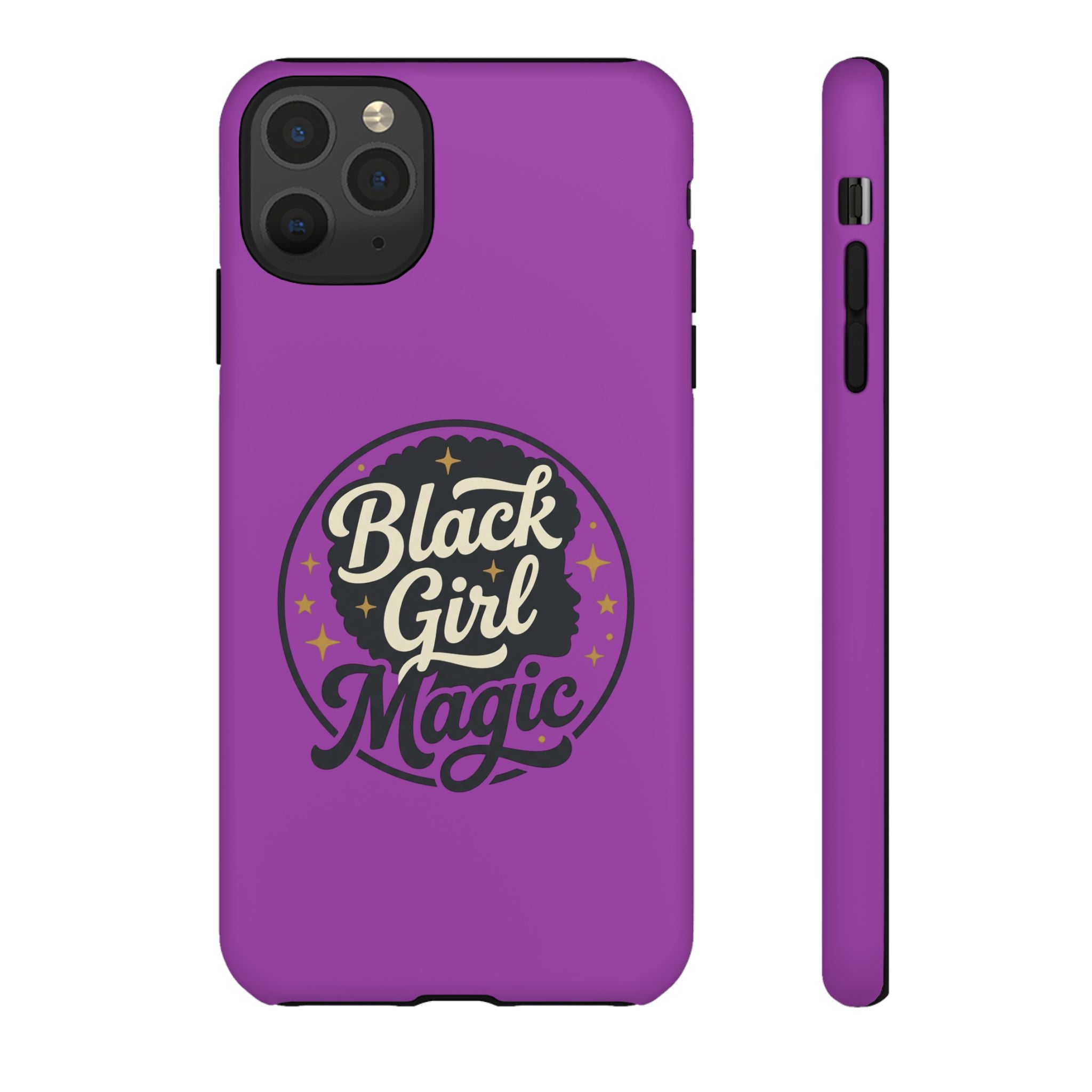 Black Girl Magic Tough Phone Case — Purple Protective Phone Cover