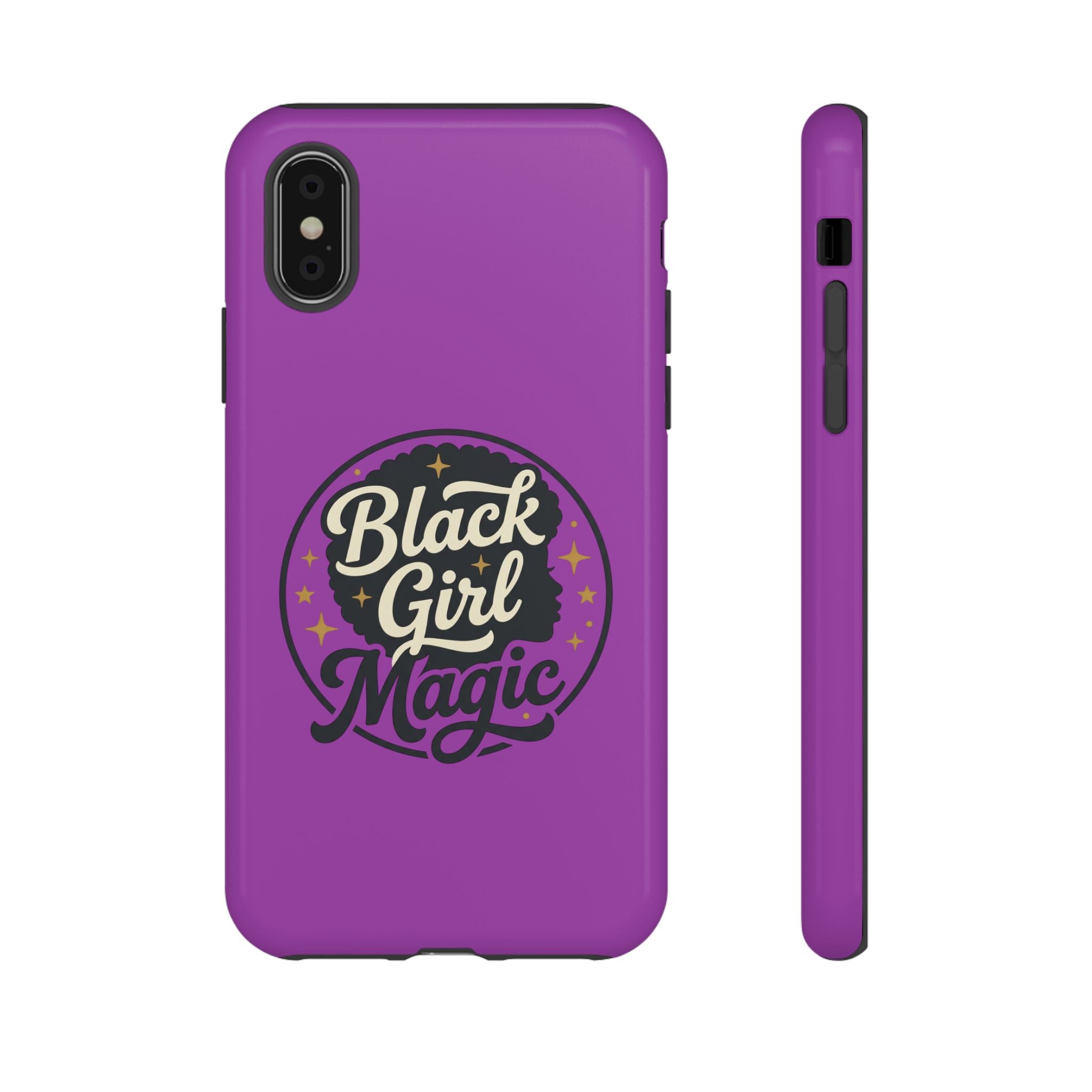 Black Girl Magic Tough Phone Case — Purple Protective Phone Cover