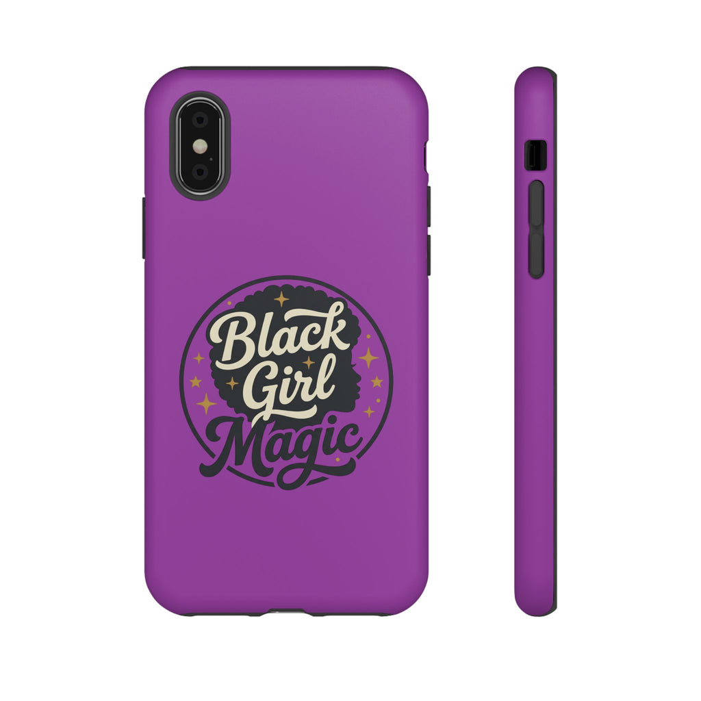 Black Girl Magic Tough Phone Case — Purple Protective Phone Cover