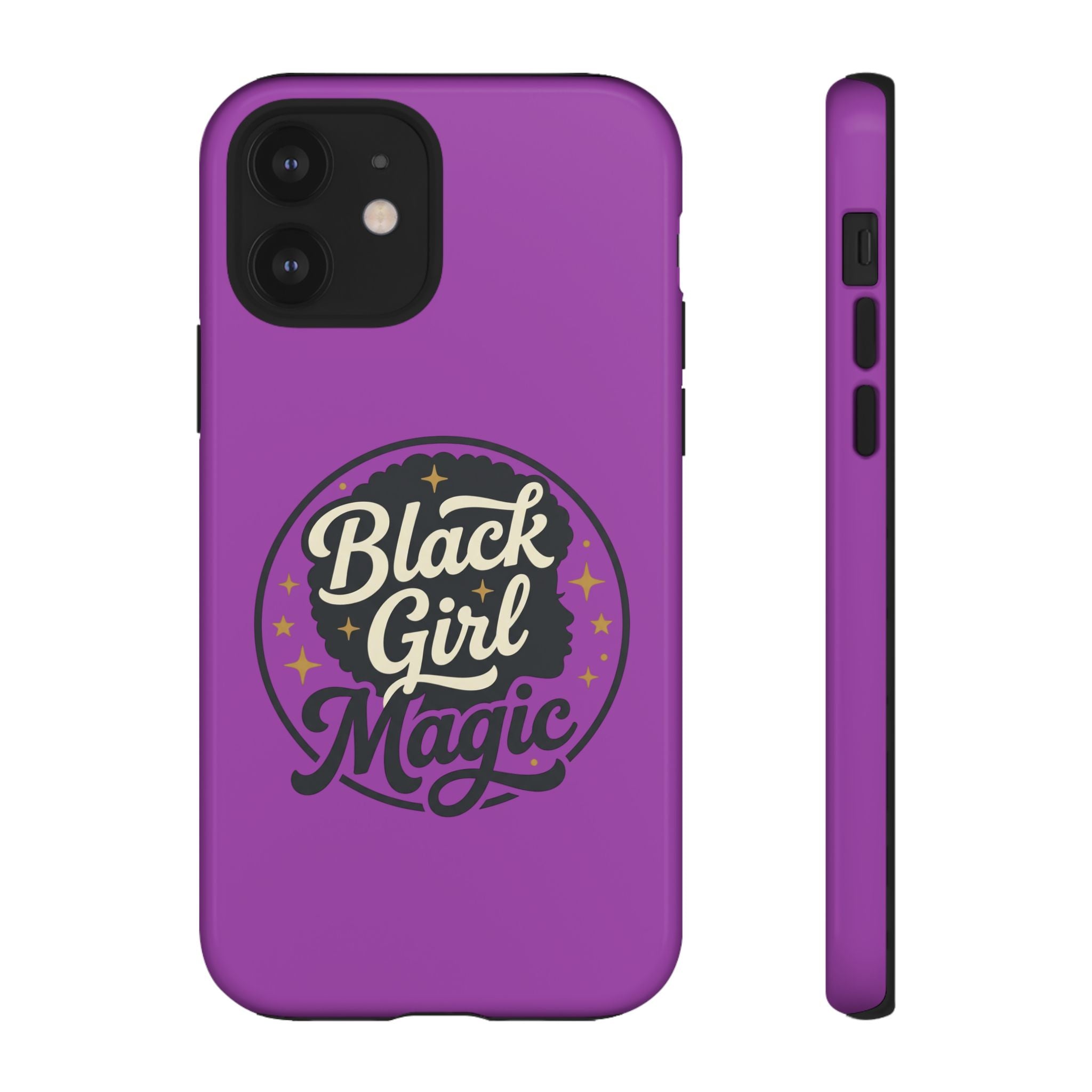 Black Girl Magic Tough Phone Case — Purple Protective Phone Cover