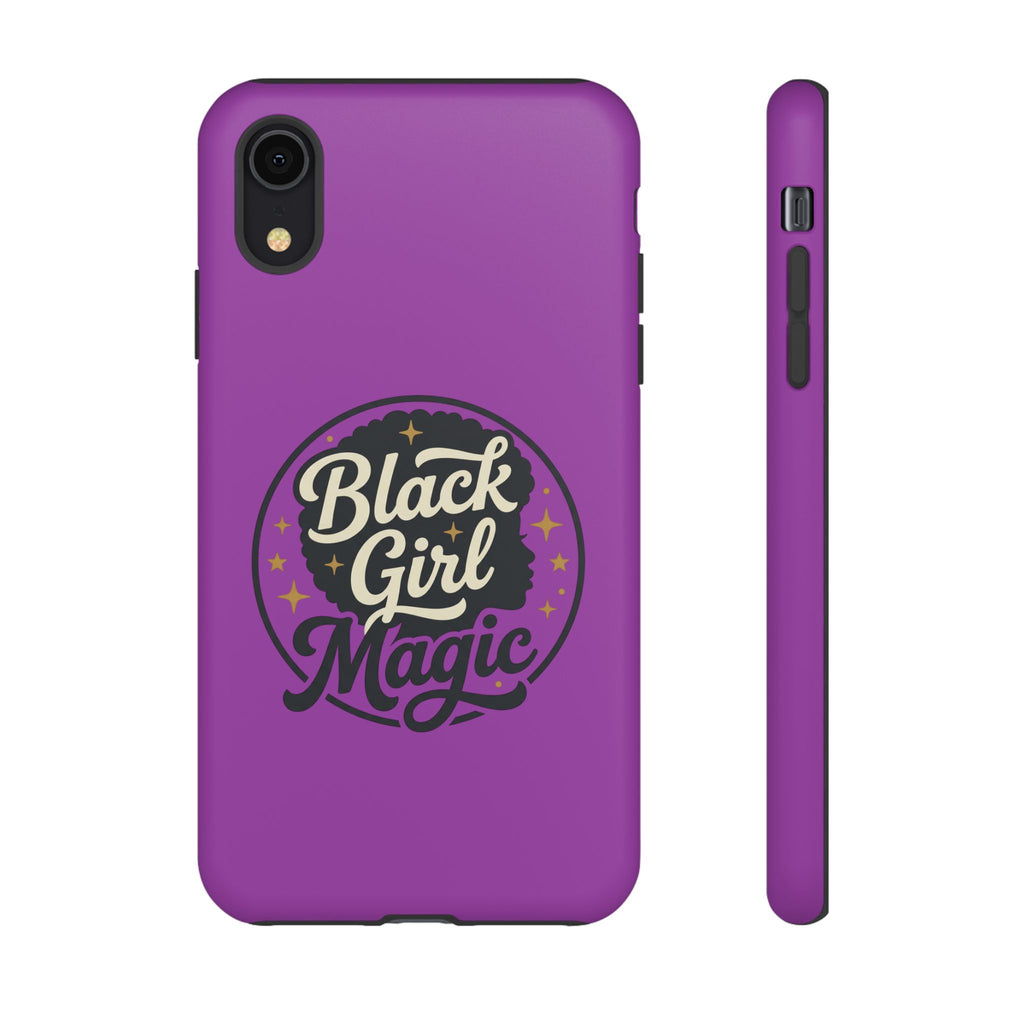 Black Girl Magic Tough Phone Case — Purple Protective Phone Cover