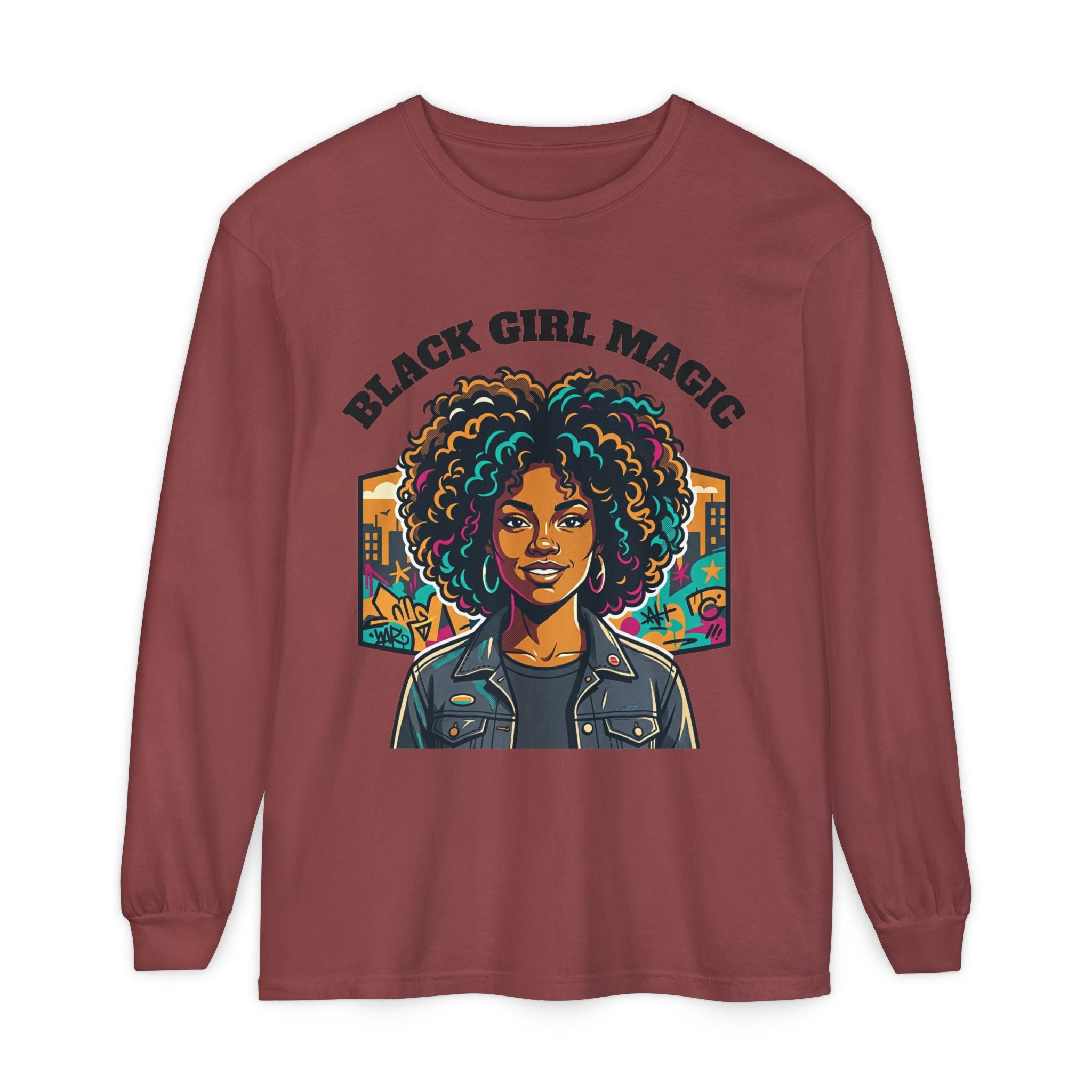 Black Girl Magic Long Sleeve Tee — Afrocentric Empowerment Graphic Shirt