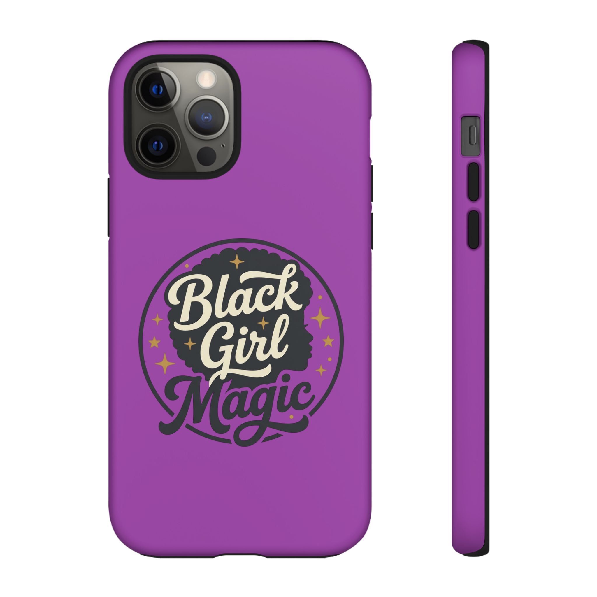 Black Girl Magic Tough Phone Case — Purple Protective Phone Cover