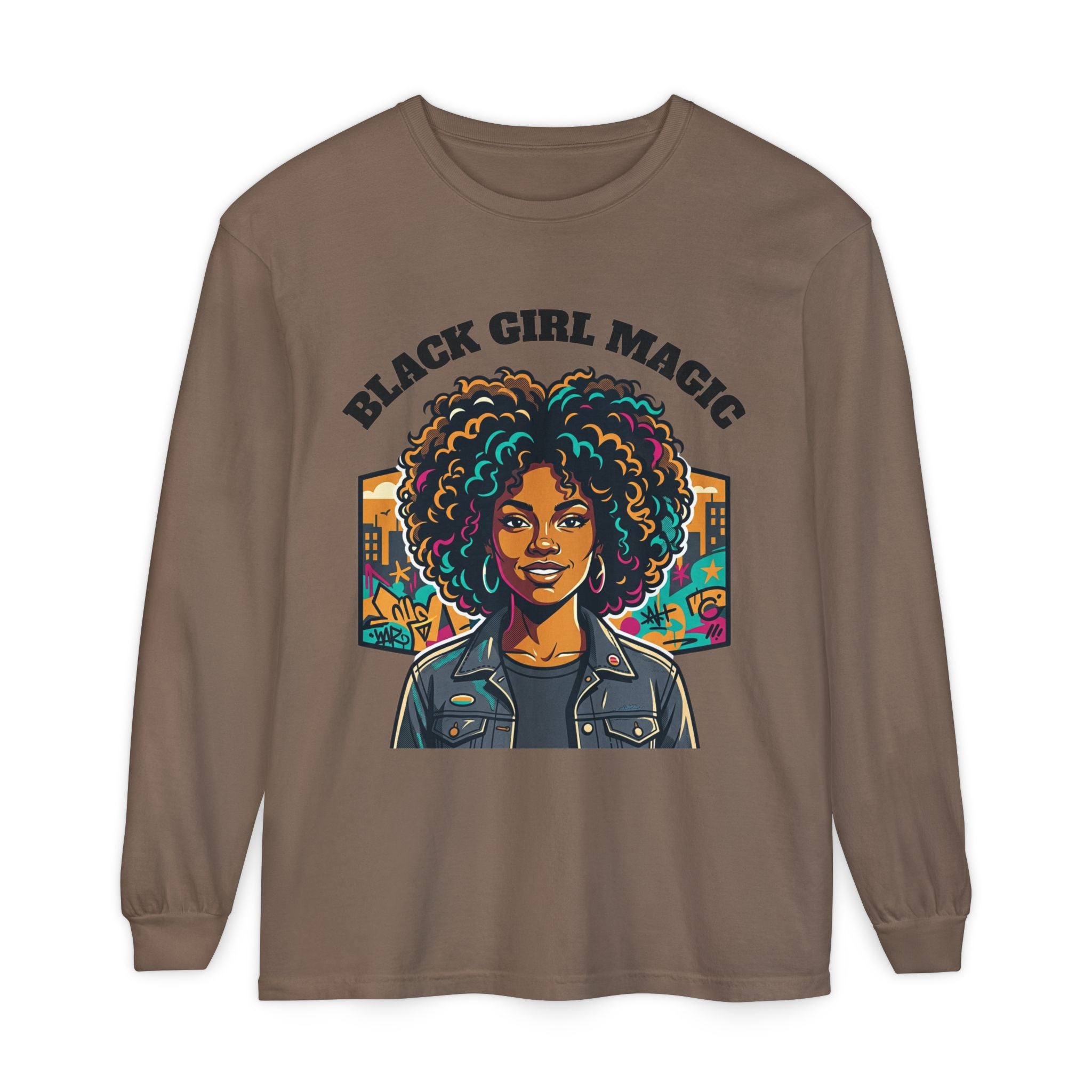 Black Girl Magic Long Sleeve Tee — Afrocentric Empowerment Graphic Shirt