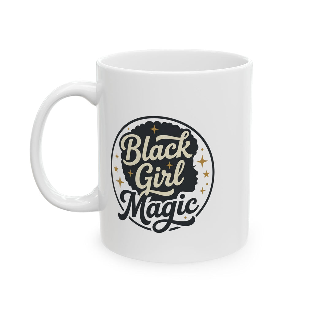 Black Girl Magic script logo Mug | Ceramic Coffee Cup