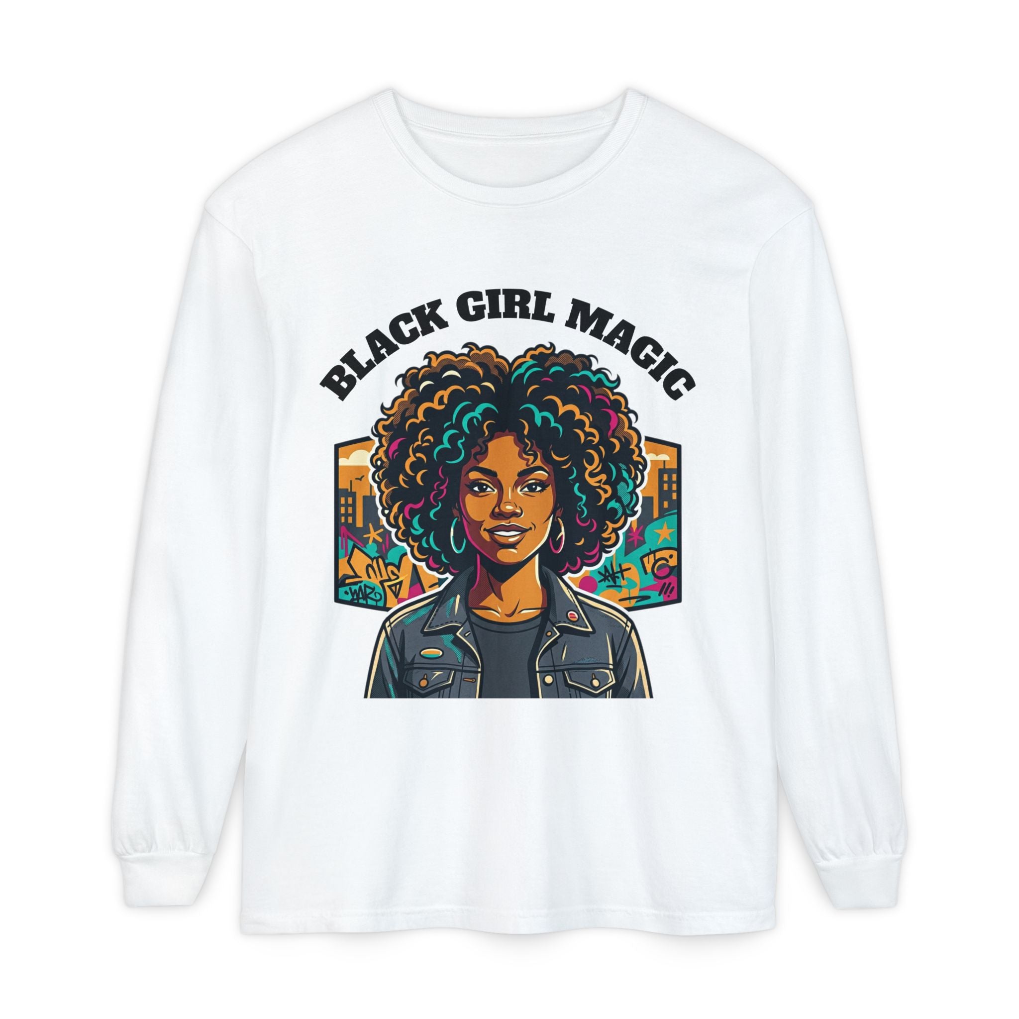 Black Girl Magic Long Sleeve Tee — Afrocentric Empowerment Graphic Shirt