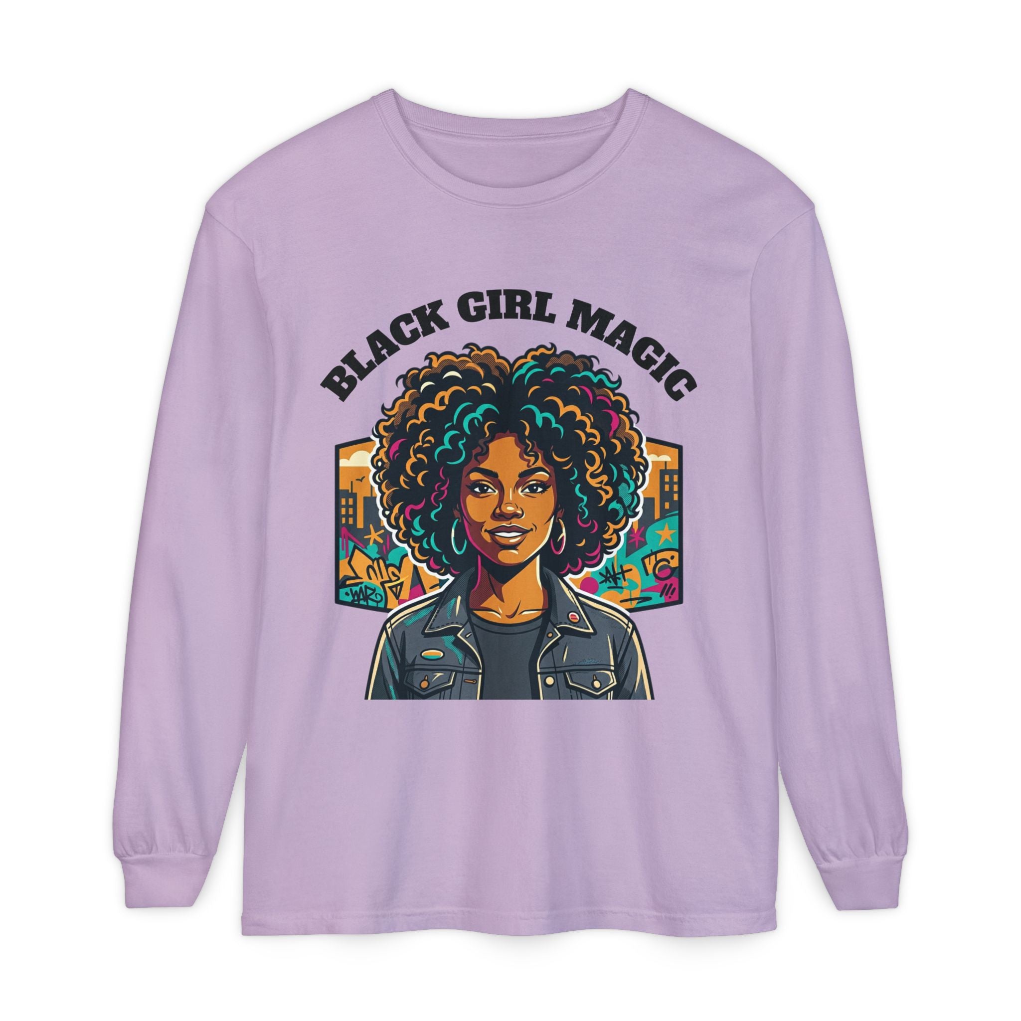 Black Girl Magic Long Sleeve Tee — Afrocentric Empowerment Graphic Shirt