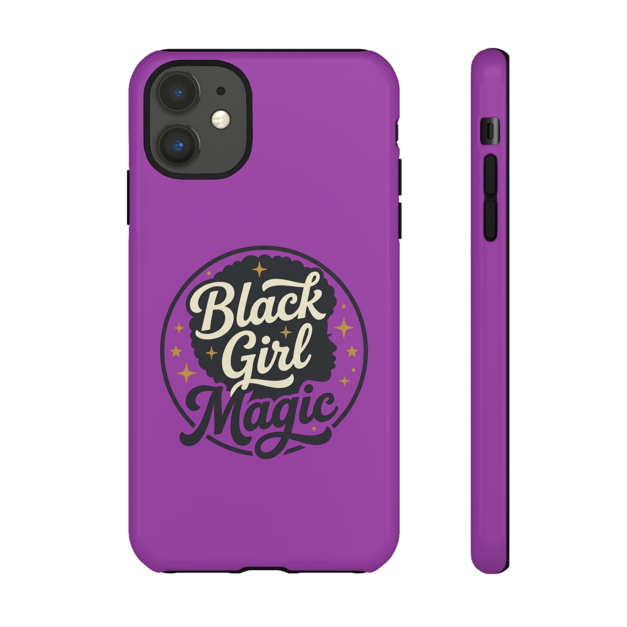 Black Girl Magic Tough Phone Case — Purple Protective Phone Cover