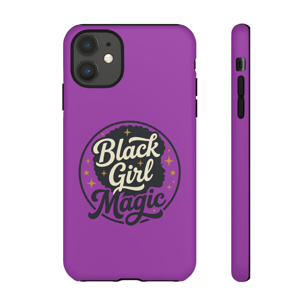 Black Girl Magic Tough Phone Case — Purple Protective Phone Cover