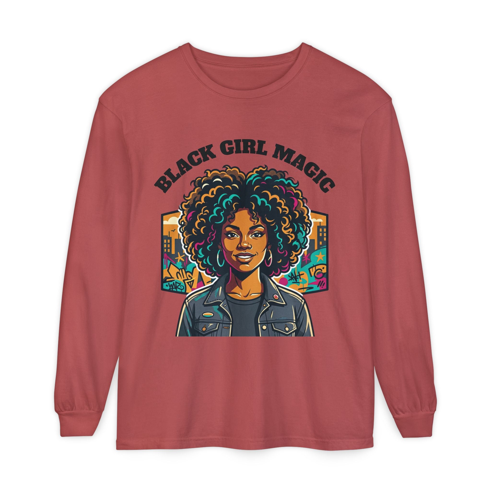 Black Girl Magic Long Sleeve Tee — Afrocentric Empowerment Graphic Shirt