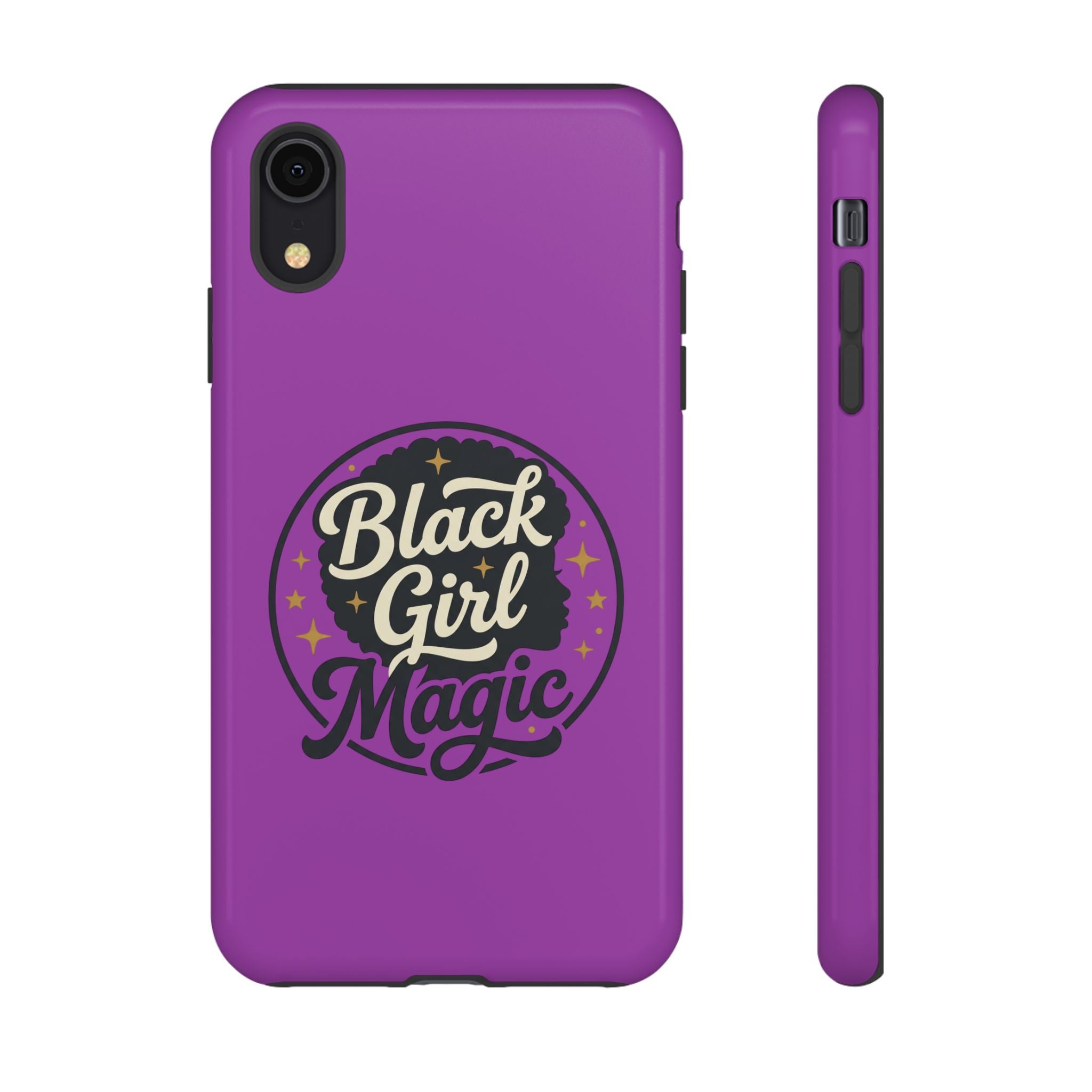 Black Girl Magic Tough Phone Case — Purple Protective Phone Cover