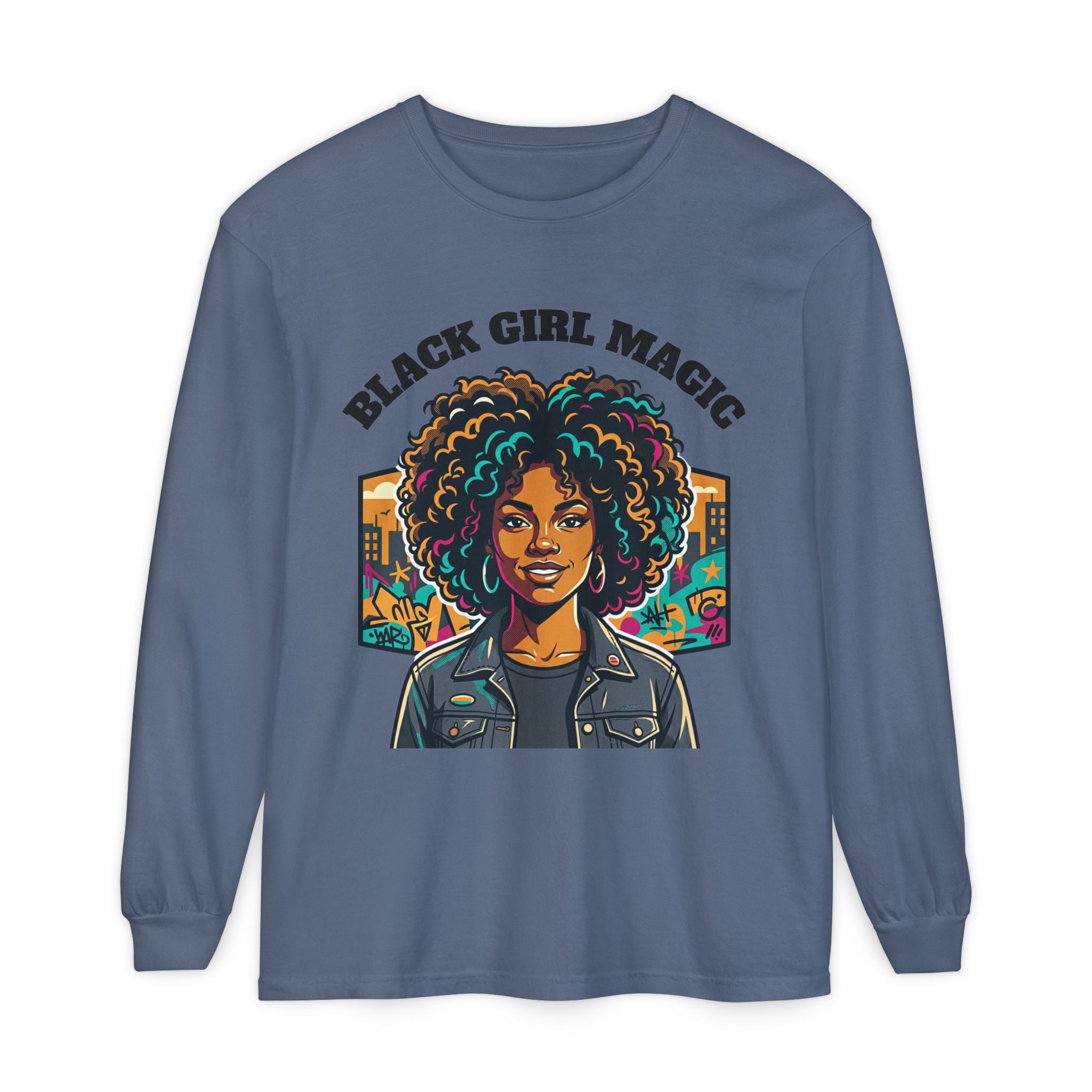 Black Girl Magic Long Sleeve Tee — Afrocentric Empowerment Graphic Shirt
