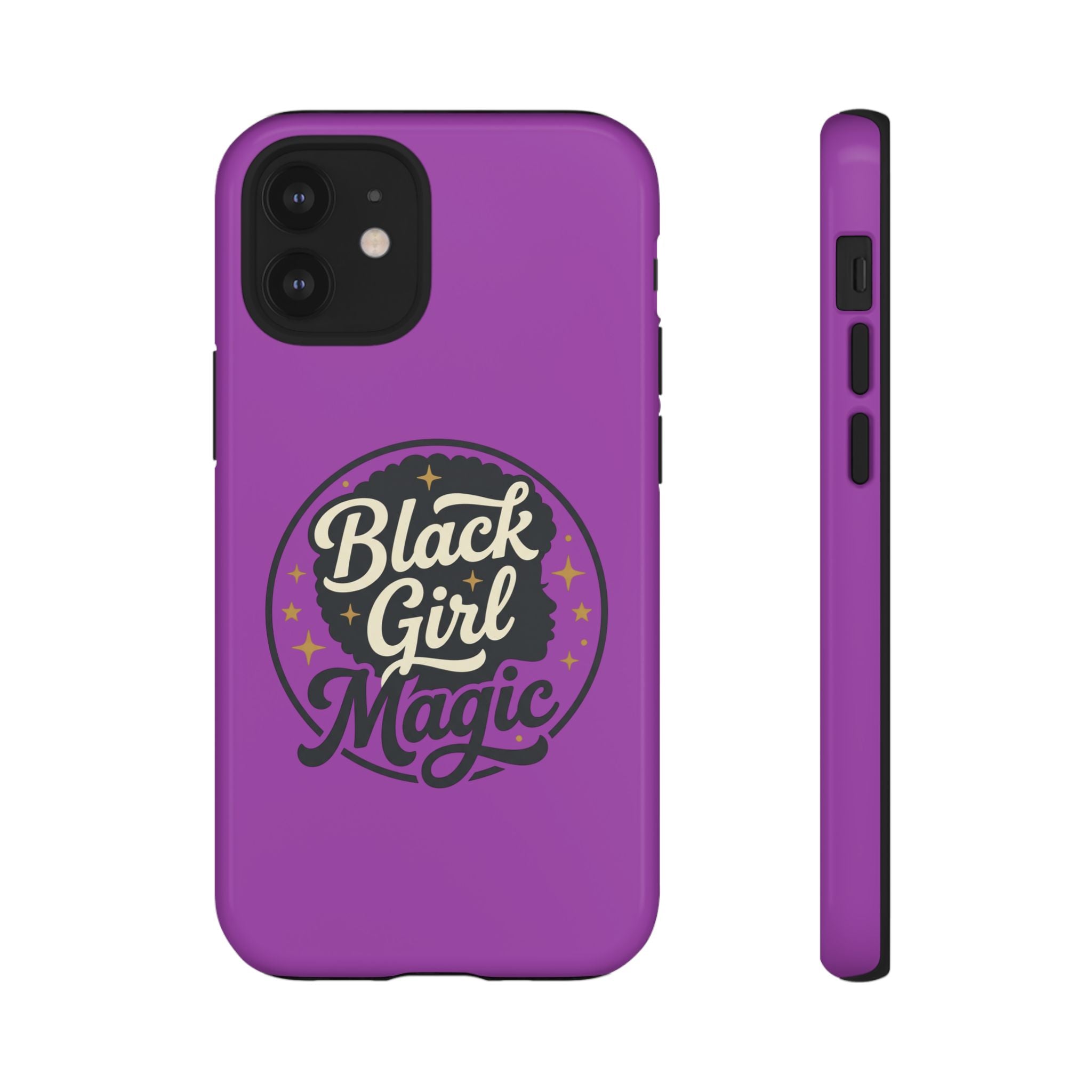 Black Girl Magic Tough Phone Case — Purple Protective Phone Cover