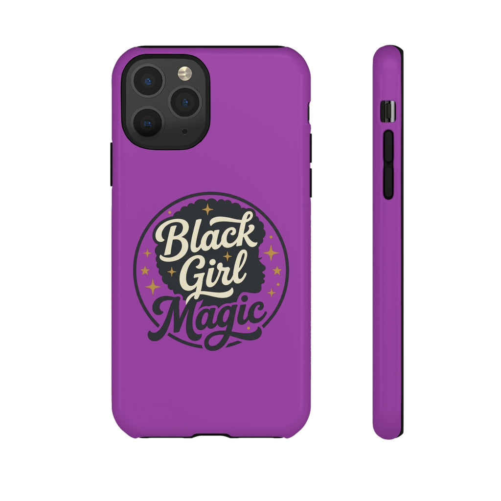 Black Girl Magic Tough Phone Case — Purple Protective Phone Cover