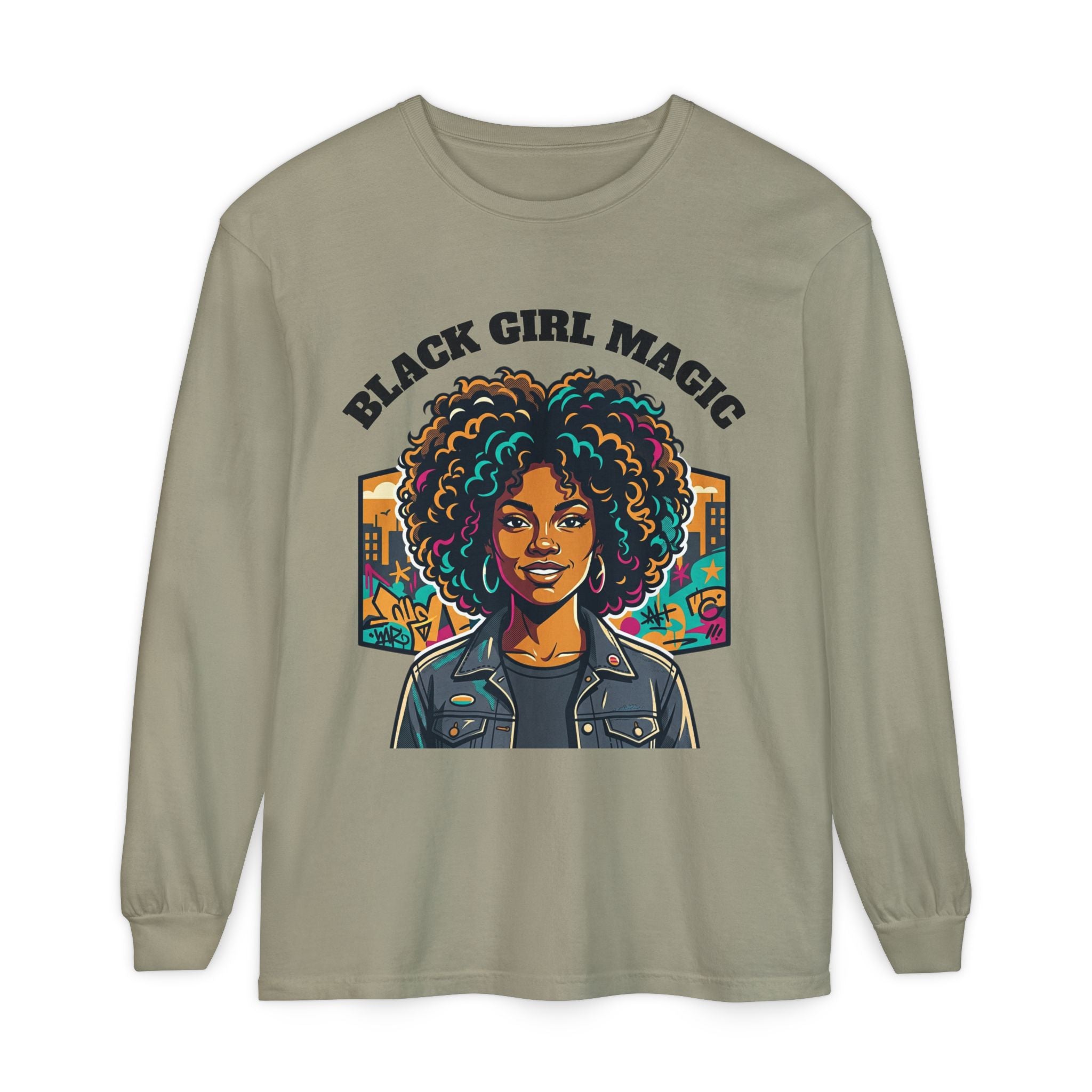 Black Girl Magic Long Sleeve Tee — Afrocentric Empowerment Graphic Shirt