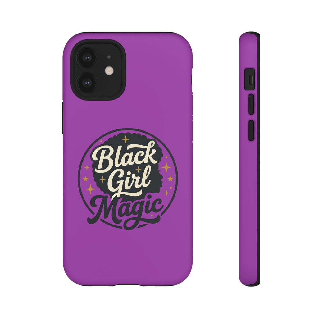 Black Girl Magic Tough Phone Case — Purple Protective Phone Cover