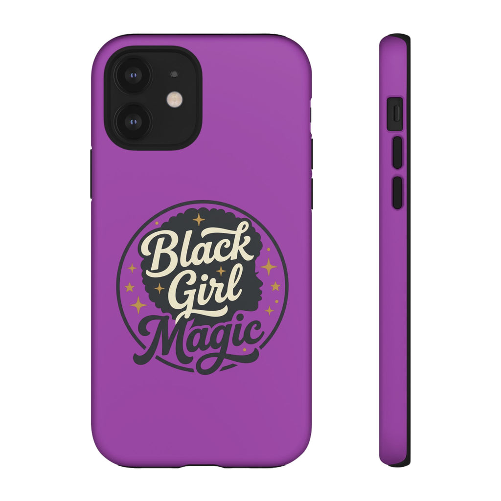 Black Girl Magic Tough Phone Case — Purple Protective Phone Cover
