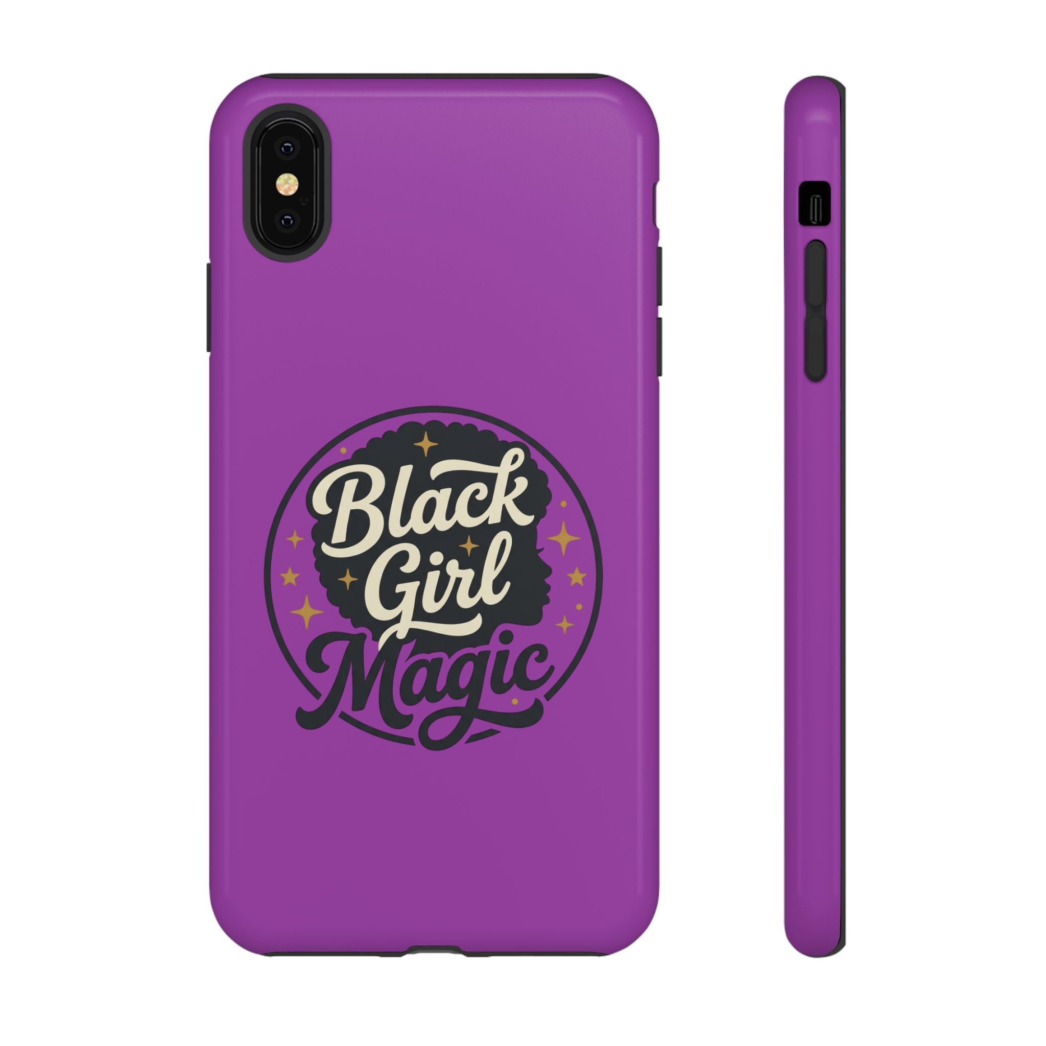 Black Girl Magic Tough Phone Case — Purple Protective Phone Cover