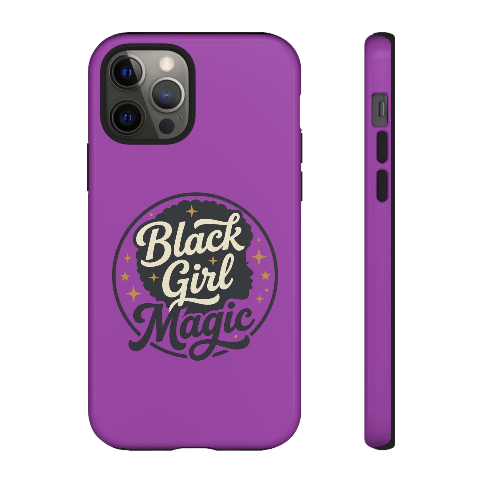 Black Girl Magic Tough Phone Case — Purple Protective Phone Cover